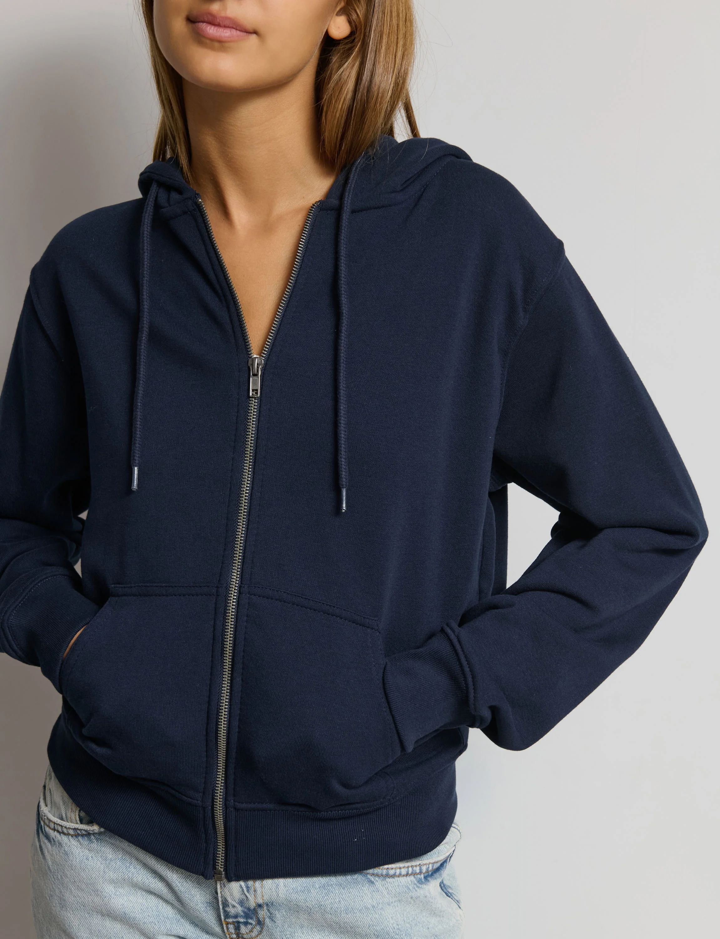 Felpa con cappuccio blu navy - Image 3