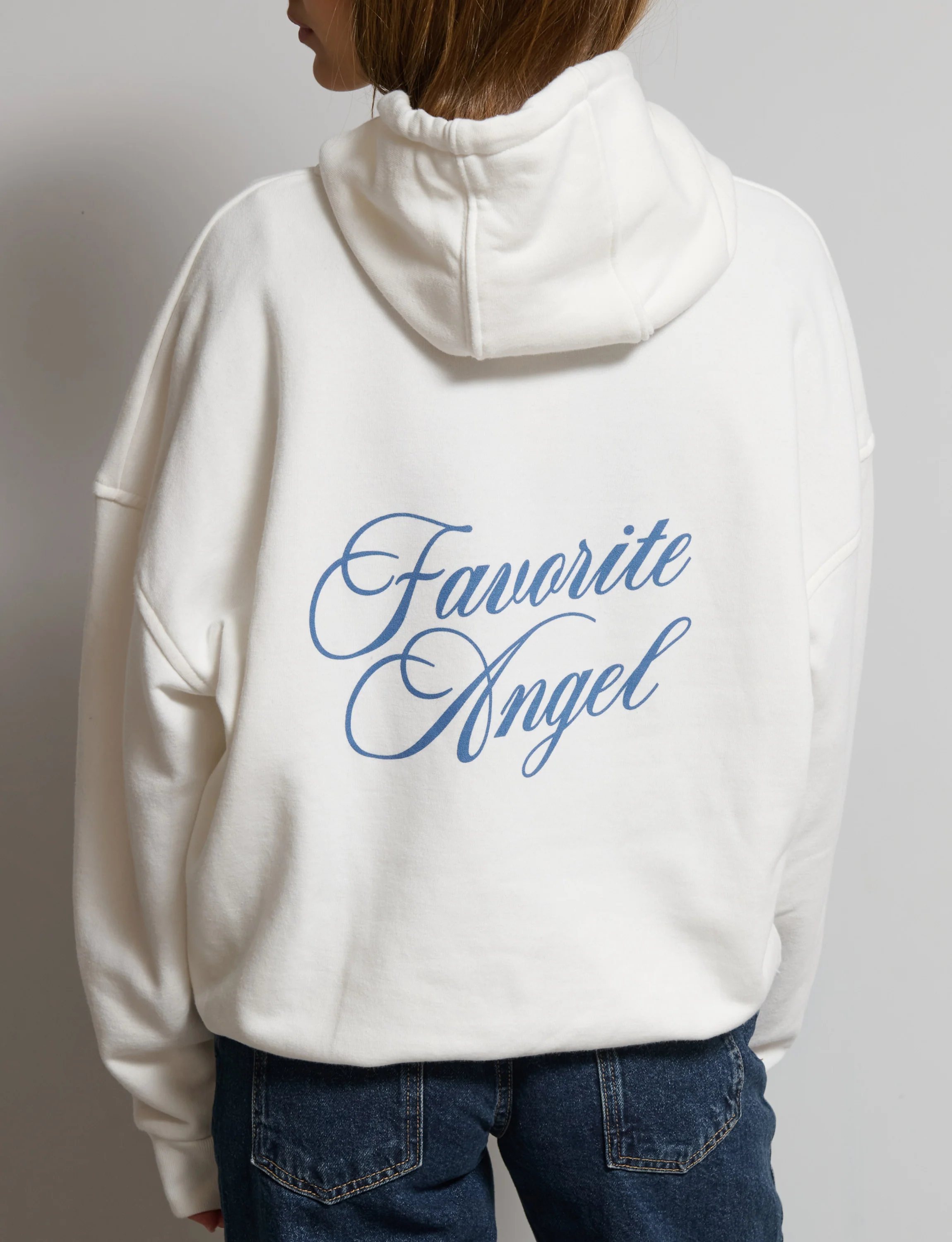 Felpa oversize grigia con stampa - Image 4