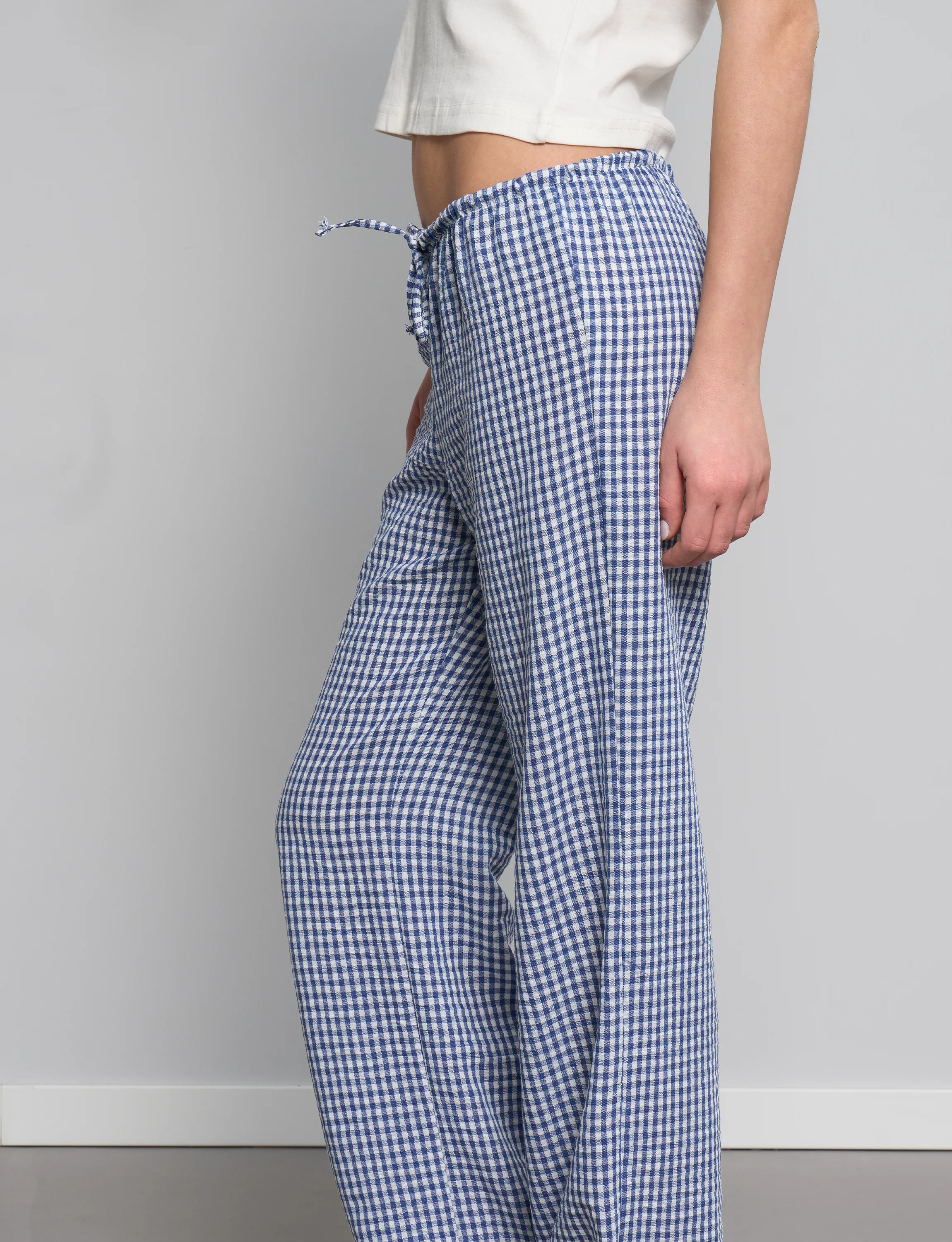 Pantalone a quadretti blu - Image 3