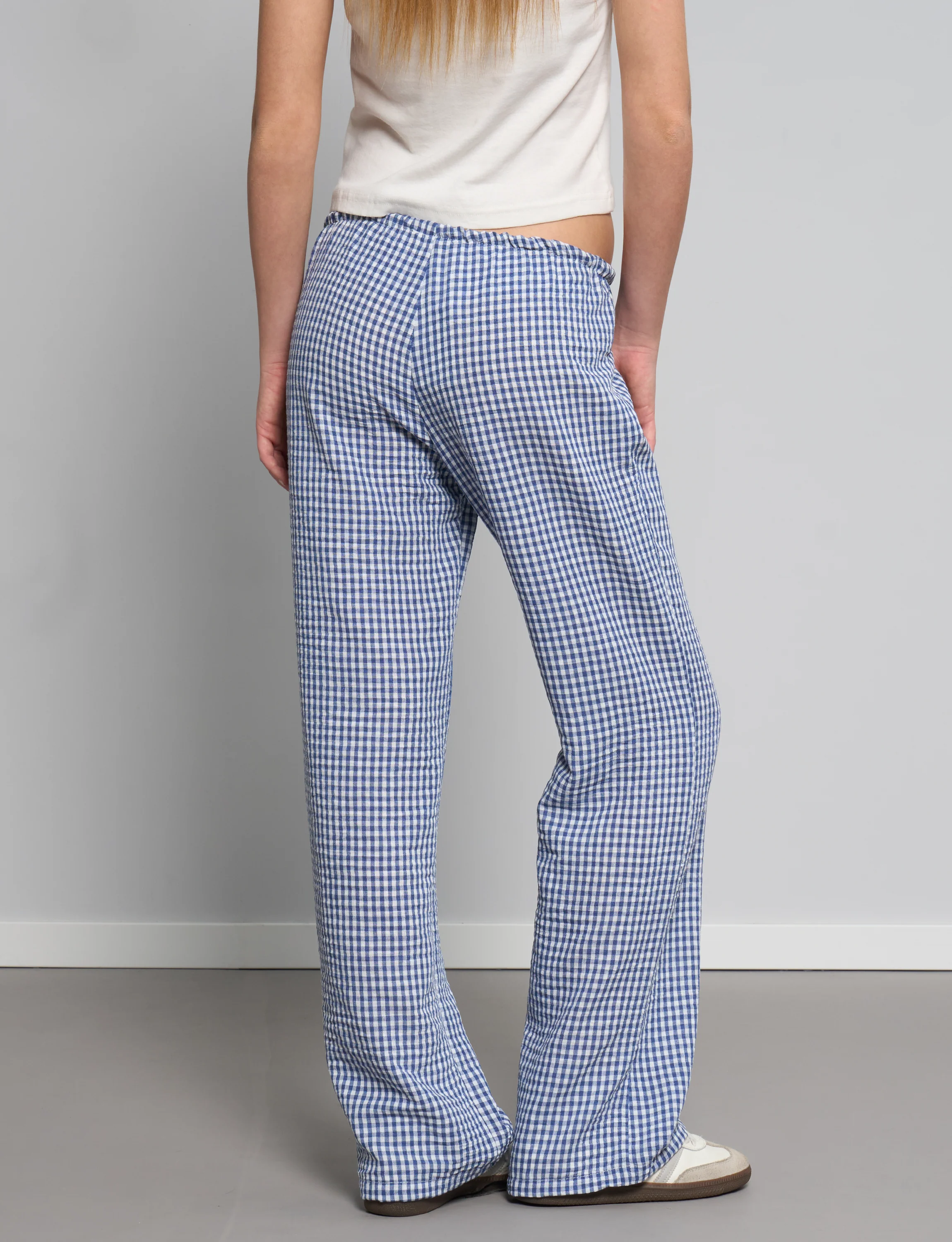 Pantalone a quadretti blu - Image 4