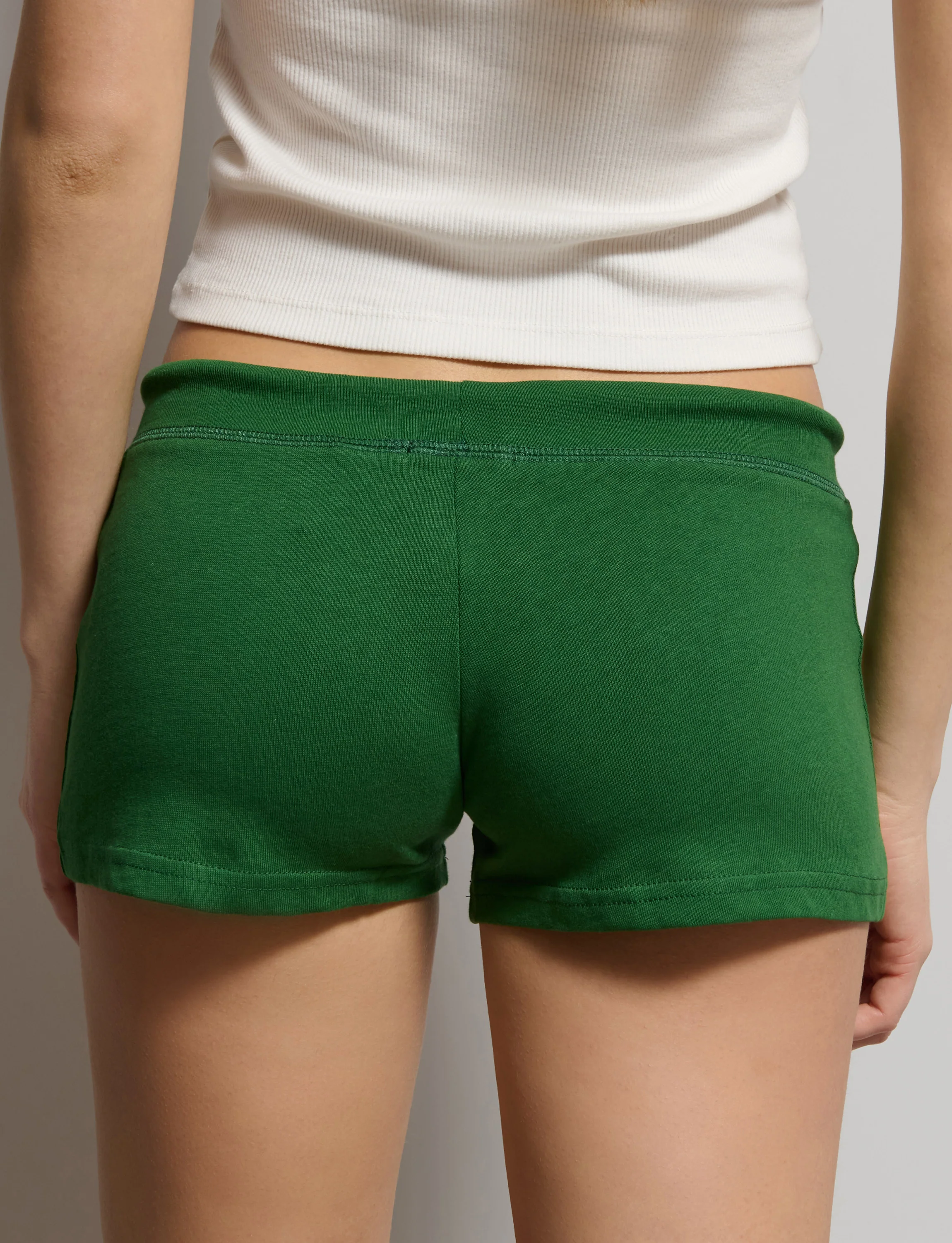 Short verde in jersey con righe laterali e stampe Brasile - Image 3