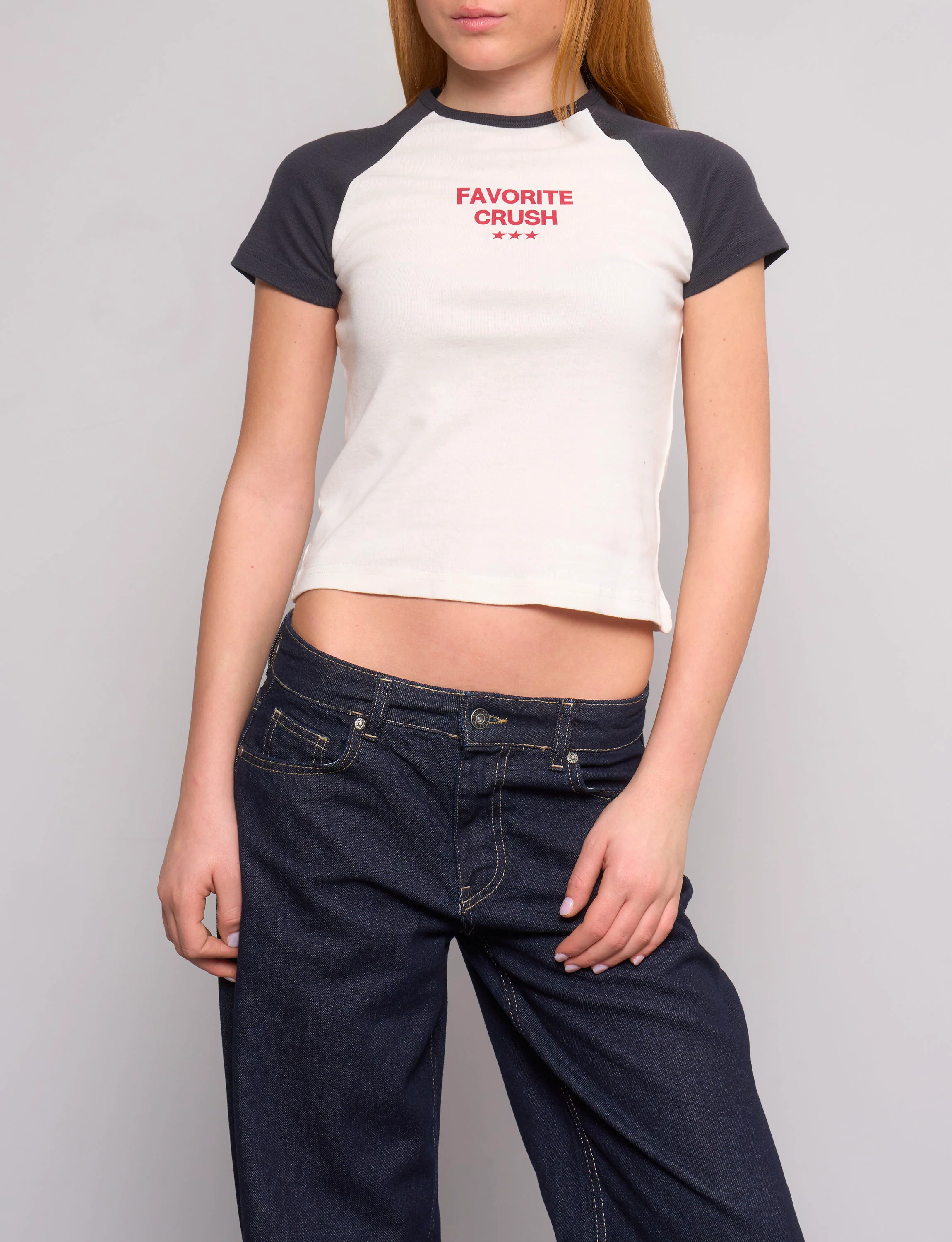 T-shirt a manica corta bicolor "Favorite crush" - Image 3
