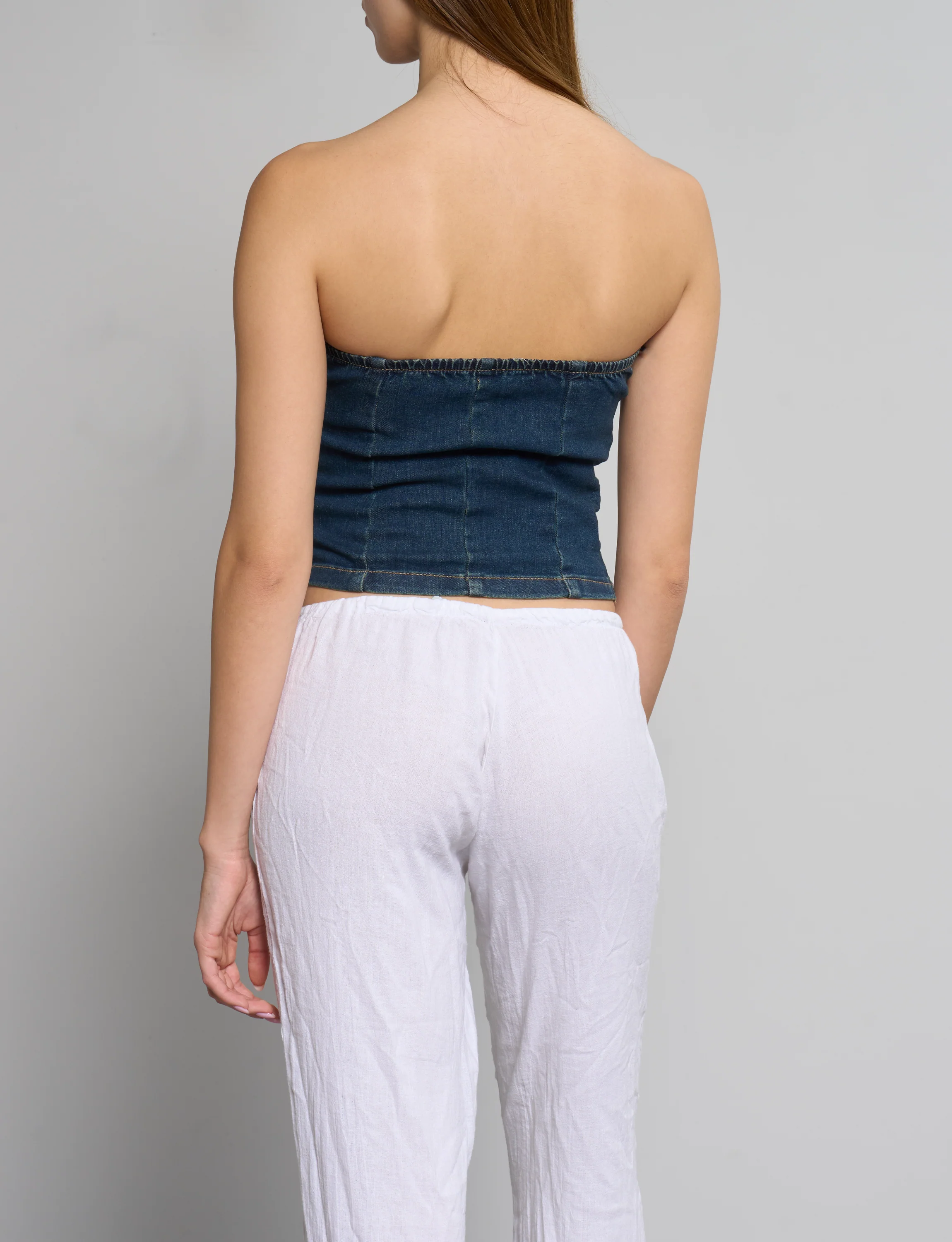Top a fascia in denim - Image 5