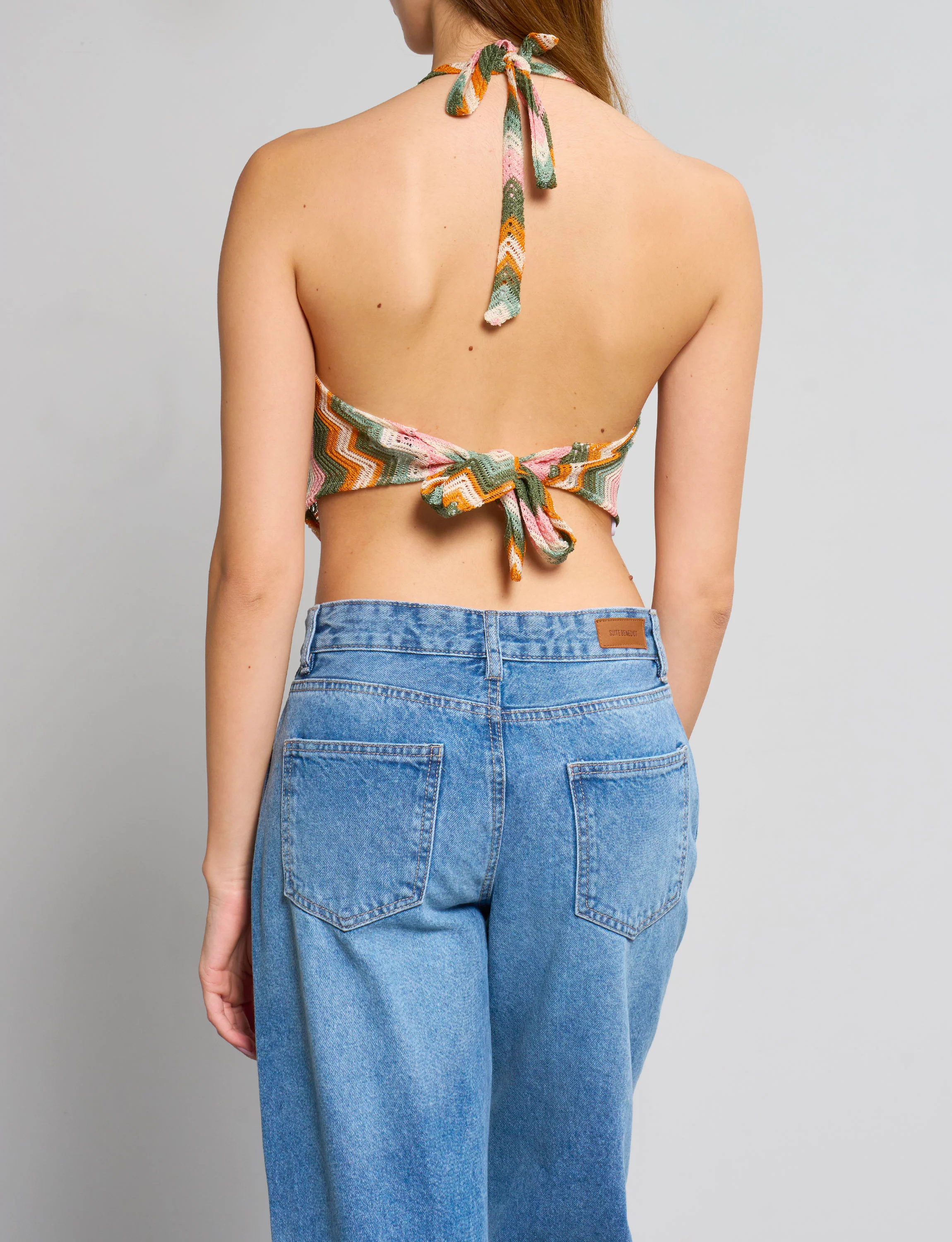 Top crochet multicolor con fantasia a zig zag - Image 2