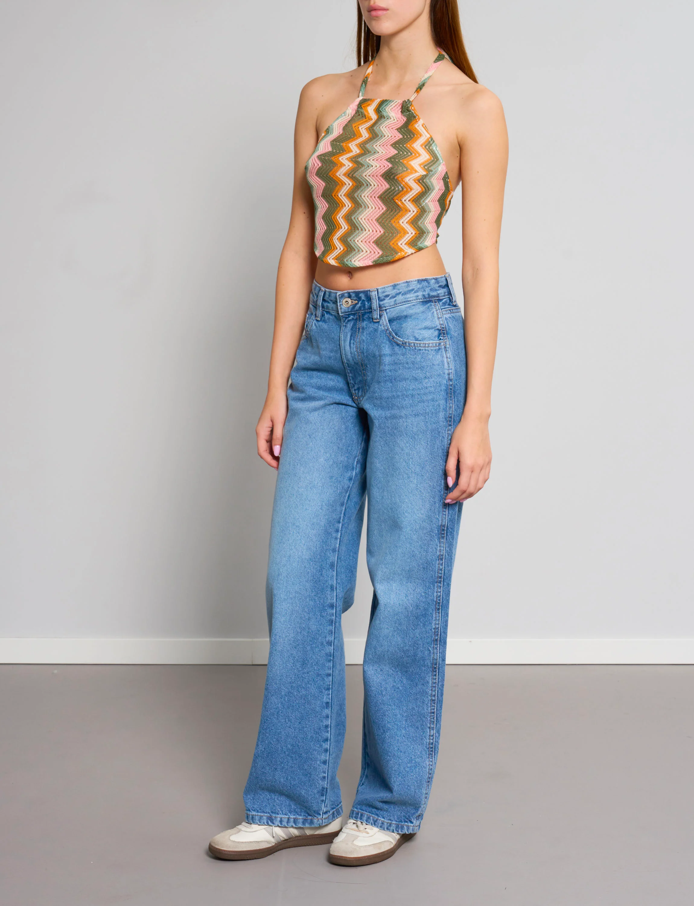 Top crochet multicolor con fantasia a zig zag - Image 4